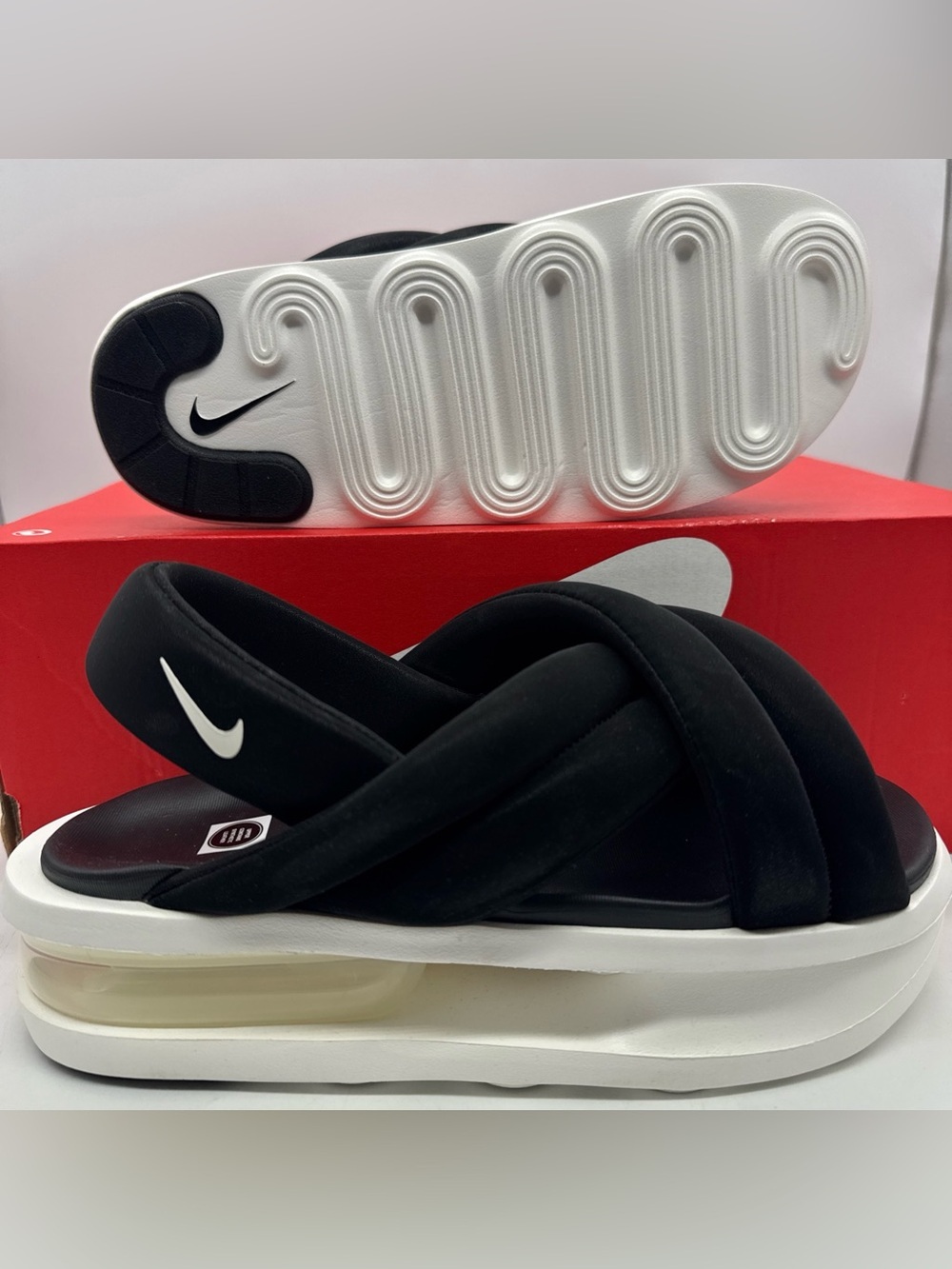 Nike Air Max Isla Sandal Black Sail Women’s Size 9 FJ5929-002 New
